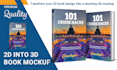 create a beautiful 3d book cover mockup for your book