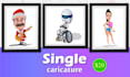 draw a funny caricature