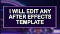 edit any after effects template