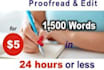 proofread and edit any type of word document
