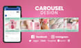 design carousel for facebook, instagram ads, store page