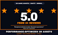 create performance optimized 3d assets for unity and webgl