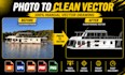 manually convert image to vector and do vector tracing