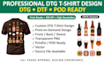 create halftone dtg and dtf t shirt designs print ready