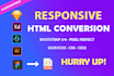 convert sketch to html, xd to html, psd to html responsive bootstrap