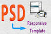 design psd to html with fully responsive