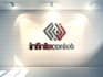 display logo on wall mockup