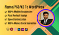 convert figma to elementor, psd to wordpress, elementor pro