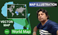 design a professional custom vector map illustration
