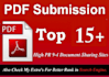 do PDF submissions to 10 plus document sharing site manually