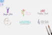 design a gorgeous feminine watercolor logo
