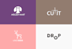 design a flat minimalist logo with modern creative and stunning look