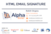 design professional clickable HTML email signature