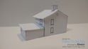 make a papercraft house with your logo on it