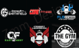 clothing design for gym fitness sports or bodybuilding logo