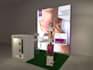 create a visualization of booth, showcase, display, pos