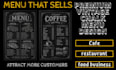 design premium chalkboard menu boards for cafes and restaurants