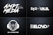 do stunning dj logo and monogram initial text