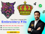 professionally convert logo into embroidery ready dst file