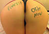 write anything on my boobs and booty