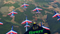 promote your logo and website in flying jet skydive video