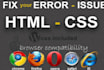 fix your Html,CSS, JavaScript, jQuery bugs