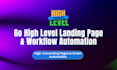 set up go high level landing page and automation workflows