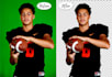professionally remove green screen background from photo