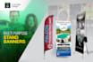 design perfect rollup banner and flag