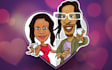 draw customized caricature valentine card