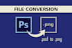 do format conversion illustrator file into photoshop