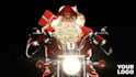 make santa claus on bike wishing christmas and new year video