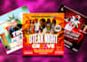 design club, party, sports, motion and event flyer or poster