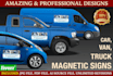 design amazing car, truck, or van door magnet signs