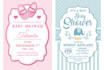 design retro baby shower invitations