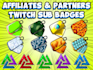 create subscribers badges for twitch, youtbe, kick, tictoc
