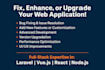 fix bugs and add custom features to your web app