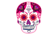 sugar skull, tshirt design or skull tattoo by illustration