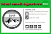 create clickable html email signature