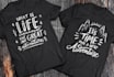 do custom tshirt design illustration logo with typography