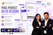 create mobile app design, website design, landing page,  app prototype