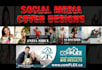 design facebook, twitter, youtube or linkedin cover banner
