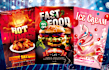 design fantabulous restaurant, food and promotional flyer