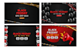 do custom black friday, cyber monday and new year sale banners