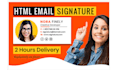 design a clickable HTML email signature
