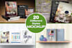 turn your 2d book cover in to 20 3d book cover mockup