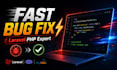 fix laravel PHP mysql bugs, debug errors and optimize website