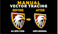 manually vector trace and recreate your logo professionally