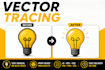 redraw, vectorize and convert logo to vector in illustrator