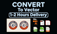 do vector tracing or convert to vector file quickly